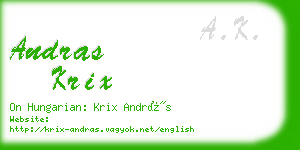 andras krix business card